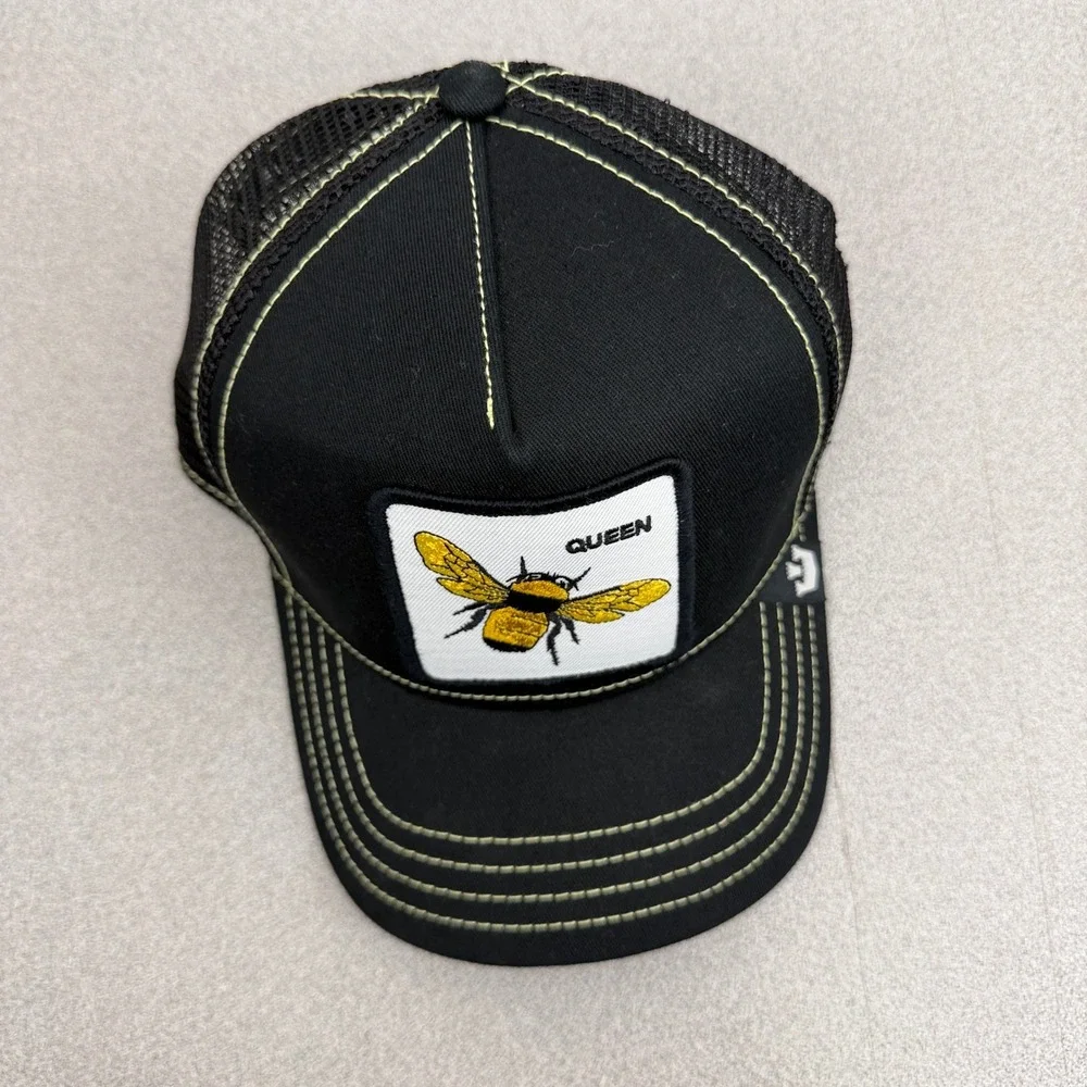 Goorin Bros Hat Unisex OSFM Black The Farm Queen Bee Trucker Snapback Patch